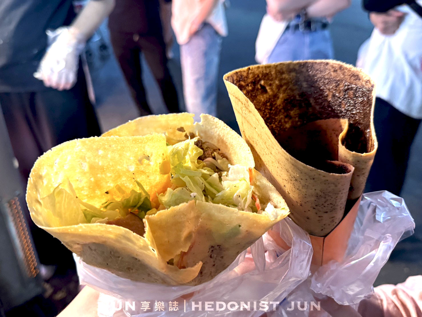 《新北‧三重》哲來折趣法式可麗餅-三和夜市人氣美食 現點現做下雨天也排隊