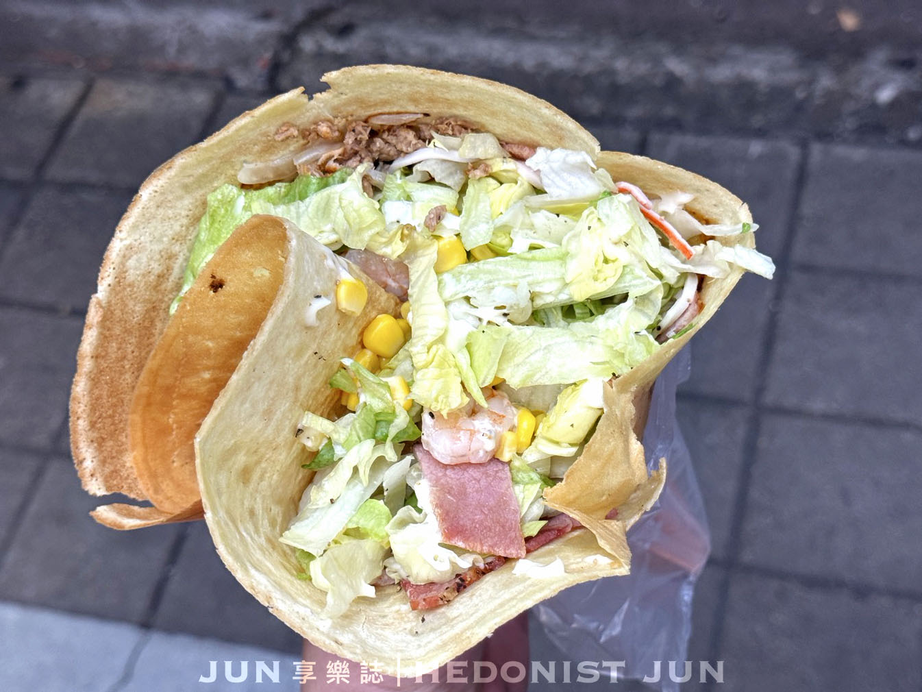 《新北‧三重》哲來折趣法式可麗餅-三和夜市人氣美食 現點現做下雨天也排隊